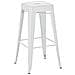 Set 2 Sgabelli Bar Joshua in Metallo I Coppia Sgabelli Industriali Scandinavian Senza Schienale Impilabili I 2 Sgabelli da Bancone H 77 cm Bianco - Foto miniatura 4