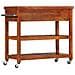 Carrello Da Cucina 100x48x89 Cm In Legno Massello Di Acacia - Foto miniatura 3