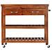 Carrello Da Cucina 100x48x89 Cm In Legno Massello Di Acacia - Foto miniatura 5
