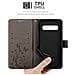 Custodia Compatibile Con Samsung Galaxy S10 In Grigio Fiore - Coperchio Protettivo In Design Floreale Con Chiusura Magnetica, Funzione Stand E Slot Per Carte - Foto miniatura 2