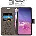 Custodia Compatibile Con Samsung Galaxy S10 In Grigio Fiore - Coperchio Protettivo In Design Floreale Con Chiusura Magnetica, Funzione Stand E Slot Per Carte - Foto miniatura 5