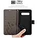 Custodia Compatibile Con Samsung Galaxy S10 In Grigio Fiore - Coperchio Protettivo In Design Floreale Con Chiusura Magnetica, Funzione Stand E Slot Per Carte - Foto miniatura 8