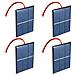 Set Di 4 Celle Solari Pannello Pezzi 1.5v 0.65w 60x80mm Micro Mini Per Energia Di Energia Solare Diy Si Dirige Scienza Progetti - Giocattoli - Foto miniatura 1