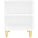 Comodini con Gambe in Legno Massello 2pz Bianchi 40x30x50 cm - Foto miniatura 5