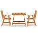 Set da Pranzo da Giardino 3 pz in Legno Massello di Acacia - Foto miniatura 2
