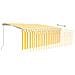 Tenda Sole Retrattile Manuale Parasole e LED 4x3m Gialla Bianca - Foto miniatura 7
