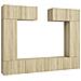 Set Porta Tv 6 Pz Rovere Sonoma In Truciolato - Foto miniatura 2