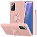 Custodia Compatibile Con Samsung Galaxy Note 20 In Liquid Rosa - Coperchio Protettivo In Silicone Tpu Flessibile Con Anello - Foto miniatura 1