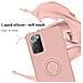 Custodia Compatibile Con Samsung Galaxy Note 20 In Liquid Rosa - Coperchio Protettivo In Silicone Tpu Flessibile Con Anello - Foto miniatura 3