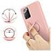 Custodia Compatibile Con Samsung Galaxy Note 20 In Liquid Rosa - Coperchio Protettivo In Silicone Tpu Flessibile Con Anello - Foto miniatura 6