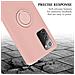 Custodia Compatibile Con Samsung Galaxy Note 20 In Liquid Rosa - Coperchio Protettivo In Silicone Tpu Flessibile Con Anello - Foto miniatura 8