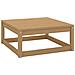 Poggiapiedi da Giardino 70x70x30 cm Miele in Legno di Pino - Foto miniatura 1