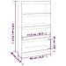 Libreria / divisorio Miele 80x30x135,5 Cm Legno Massello Di Pino - Foto miniatura 8