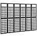 Divisorio a 6 Pannelli in Legno di Abete Nero 242,5x180 cm - Foto miniatura 2