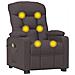 Poltrona Massaggiante Elettrica Marrone scuro in Tessuto - Foto miniatura 7