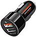 Caricabatterie Per Auto 30w 2x Usb Carica Pump Express Mediatek Nero - Foto miniatura 1