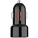 Caricabatterie Per Auto 30w 2x Usb Carica Pump Express Mediatek Nero - Foto miniatura 5