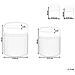 Set Di 2 Pouf Contenitore Camdenton Velluto Arancione - Foto miniatura 5