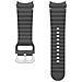 Braccialetto Per Samsung Galaxy Watch 20mm Sport Edition In Silicone, Grigio Scuro - Foto miniatura 2