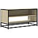 Mobile Tv Rovere Sonoma 91x40x46 Cm Legno Multistrato E Metallo - Foto miniatura 2