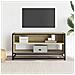Mobile Tv Rovere Sonoma 91x40x46 Cm Legno Multistrato E Metallo - Foto miniatura 3