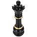 Scultura Scacchi 3 - Nero - Poliresina - 15x15x50 Cm - Foto miniatura 2