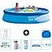 Piscina Fuori Terra - In Giro - 396x84 Cm - Blu - Include Accessori Coordinati A706 - Foto miniatura 1