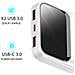 Batteria Esterna 10000mah 22.5w Usb-c + 2 Usb Display Led, Bianco - Foto miniatura 4