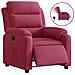 Poltrona Elettrica Reclinabile Rosso Vino in Tessuto - Foto miniatura 1