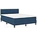 Letto Box Spring con Materasso Blu 140x190 cm Tessuto - Foto miniatura 3