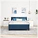 Letto Box Spring con Materasso Blu 140x190 cm Tessuto - Foto miniatura 5