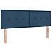 Letto Box Spring con Materasso Blu 140x190 cm Tessuto - Foto miniatura 7