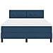 Letto Box Spring con Materasso Blu 140x190 cm Tessuto - Foto miniatura 8