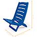 Sedia Camping Spiaggia Pieghevole Spiaggina Portatile Plastica Mod. Linosa Linosa Blu - Foto miniatura 4