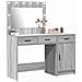 Tavolo da Trucco 2 pcs Grigio 40 x 41 x 75 cm Legno multistrato - Foto miniatura 3