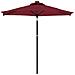 Ombrellone Giardino LED Palo Acciaio Rosso Bordò 225x225x212 cm - Foto miniatura 4