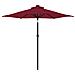 Ombrellone Giardino LED Palo Acciaio Rosso Bordò 225x225x212 cm - Foto miniatura 5