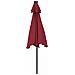 Ombrellone Giardino LED Palo Acciaio Rosso Bordò 225x225x212 cm - Foto miniatura 7