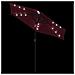 Ombrellone Giardino LED Palo Acciaio Rosso Bordò 225x225x212 cm - Foto miniatura 8