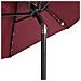Ombrellone Giardino LED Palo Acciaio Rosso Bordò 225x225x212 cm - Foto miniatura 9