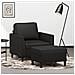Poltrona con Poggiapiedi Nero 60 cm in Similpelle - Foto miniatura 2
