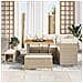 Set Divano da Giardino 8 pcs Beige polyrattan - Foto miniatura 3