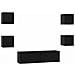 Set mobile TV 6 pcs Rovere nero Media 120 x 30 x 30 cm - Foto miniatura 1