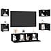 Set mobile TV 6 pcs Rovere nero Media 120 x 30 x 30 cm - Foto miniatura 3