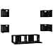 Set mobile TV 6 pcs Rovere nero Media 120 x 30 x 30 cm - Foto miniatura 7