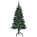 Albero di Natale Artificiale Angolare con 150 LED Verde 150 cm - Foto miniatura 3