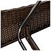Lettino Prendisole con Cuscini Marrone 114x205x73 cm in Polyrattan - Foto miniatura 9