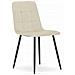 Sedia KARA - Moderna in velluto beige con gambe nere x 3 - Foto miniatura 2