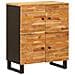 Mobile laterale Marrone 60 x 33 x 75 cm Legno di mango massello - Foto miniatura 1