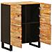 Mobile laterale Marrone 60 x 33 x 75 cm Legno di mango massello - Foto miniatura 2